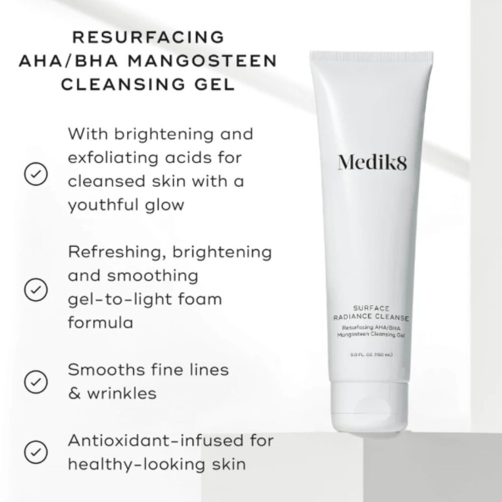 ❣️2/$36 NEW Medik8 Surface Radiance Cleanse Resurfacing Gel Full Size $27.00 - Picture 11 of 14